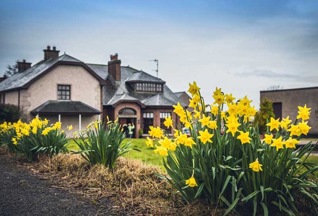 Creeve House Inn grounds in spring